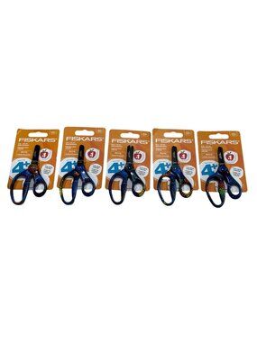 Fiskars Kids Scissors 5" Blunt-Tip 4+ Years Assorted Colors Pack Of 5